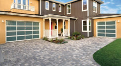 Permeable Courtyard Gray-Charcoal paving stone driveway